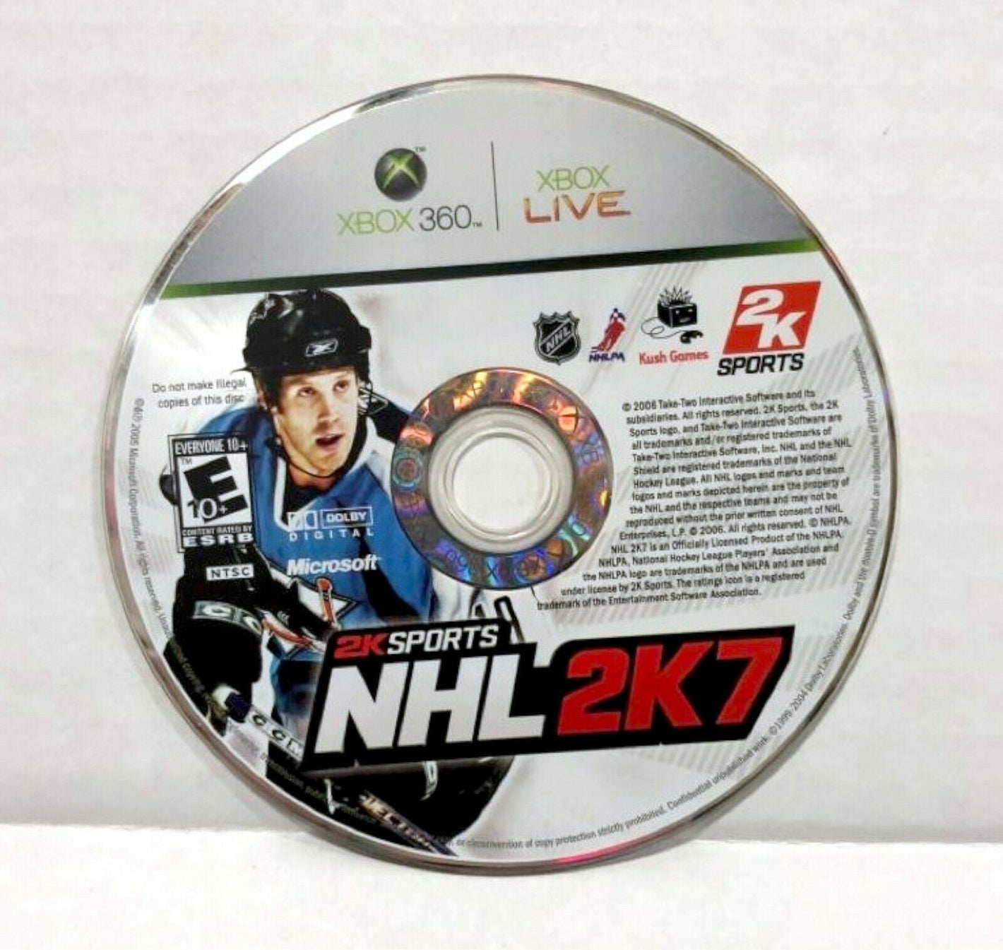 NHL 2K7 Microsoft Xbox 360 Video Game DISC ONLY 2K Sports Hockey Skating [Used/Refurbished]