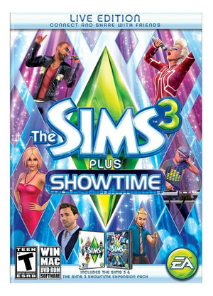 The Sims 3 PLUS Showtime Expansion Pack PC/MAC Video Game Live Edition Bundle [Used/Refurbished]
