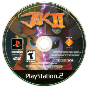 Jak II Sony PlayStation 2 2003 PS2 Video Game DISC ONLY Black Label naughty dog [Used/Refurbished]