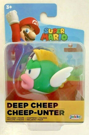 NEW Jakks Pacific 40998 World of Nintendo 2.5" Mario DEEP CHEEP Mini-Figure
