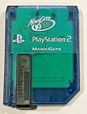 Mad Catz PS2 8MB Memory Card Clear Blue MagicGate Console System playstation 2