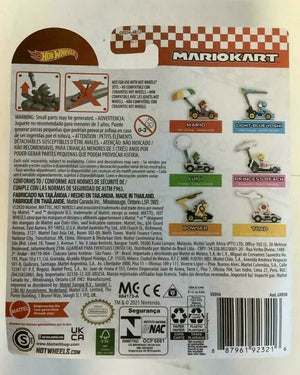 NEW Mattel GVD34 Hot Wheels Mario Kart 1:64 TOAD P-Wing + Plane Glider Diecast