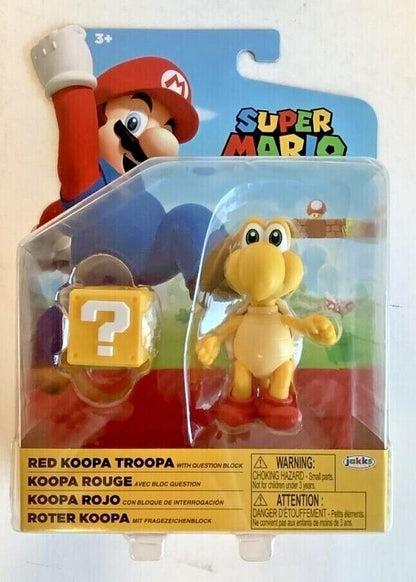 Jakks Pacific 41179 World of Nintendo 4" KOOPA TROOPA W/QUESTION BLOCK Figure