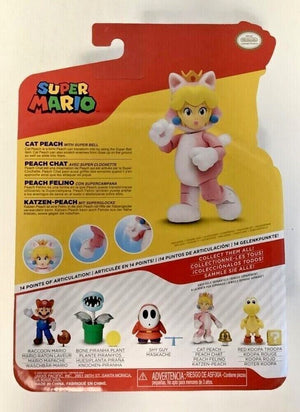 NEW Jakks Pacific 41175 World of Nintendo 4" Mario CAT PEACH W/SUPER BELL Figure