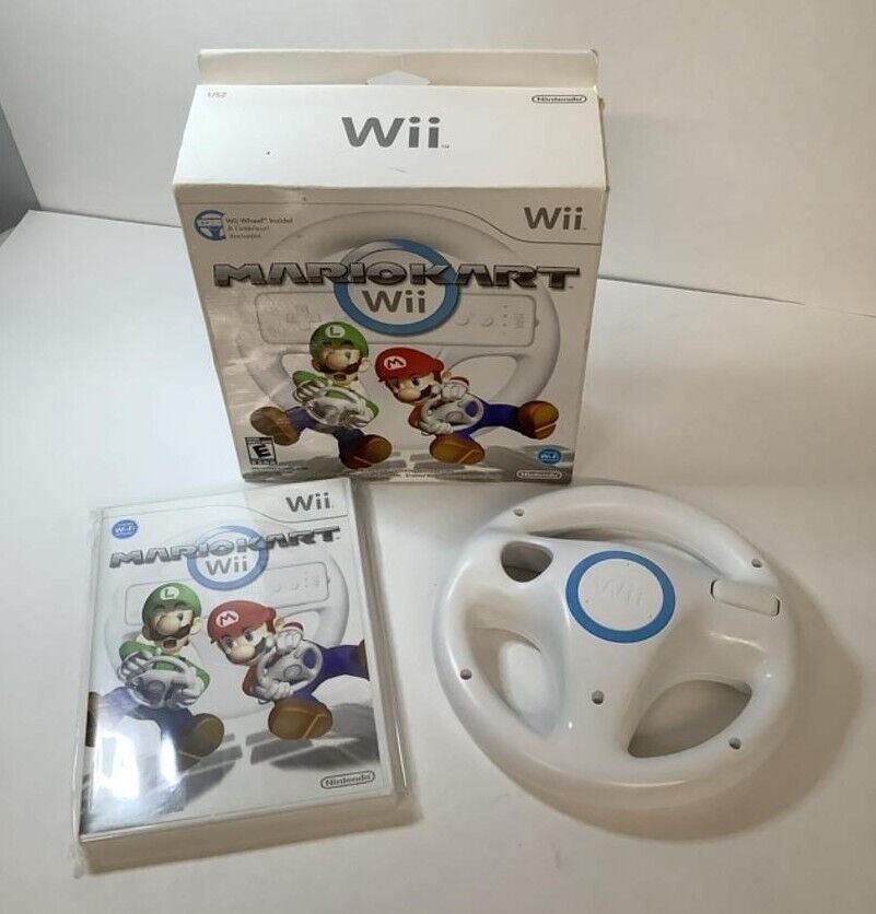 Mario Kart Steering Wheel Racing Controller and Video Game Nintendo Wii RVLRRMCE [Pre-Owned/Refurbished]