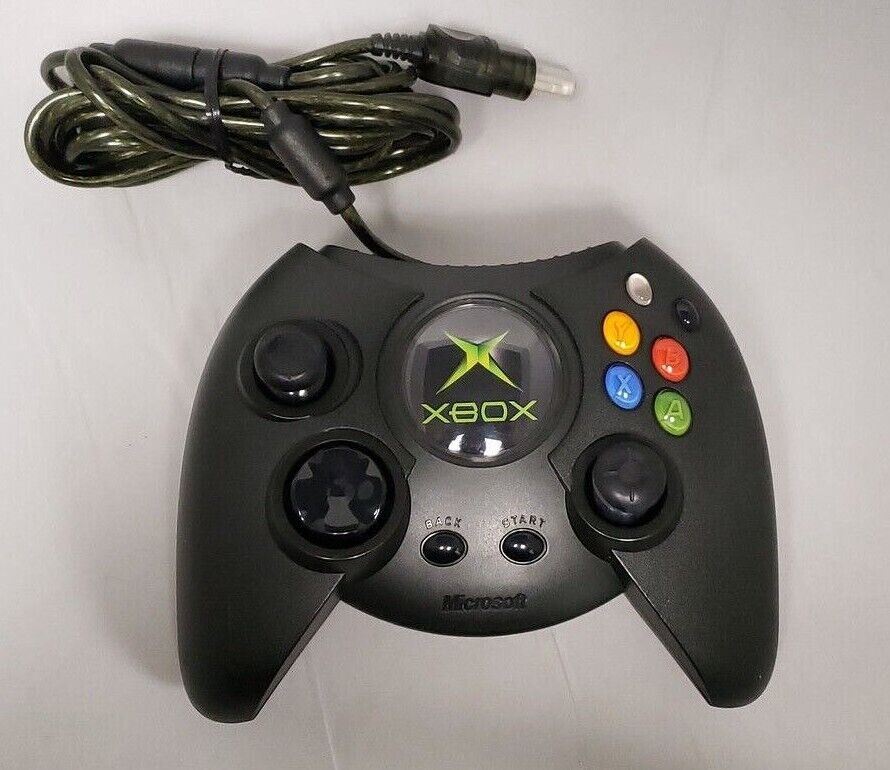 OEM Microsoft Original Xbox BLACK Wired Gaming Controller X08-17160 Genuine XB