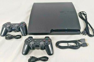 Sony PlayStation 3 Slim 160GB PS3 Console Bundle 2-CONTROLLER