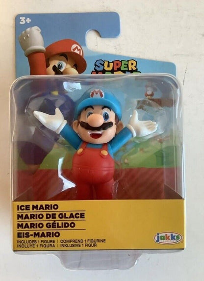 NEW Jakks Pacific 40550 World of Nintendo 2.5" Super Mario ICE MARIO Mini-Figure