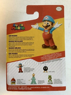 NEW Jakks Pacific 40550 World of Nintendo 2.5" Super Mario ICE MARIO Mini-Figure