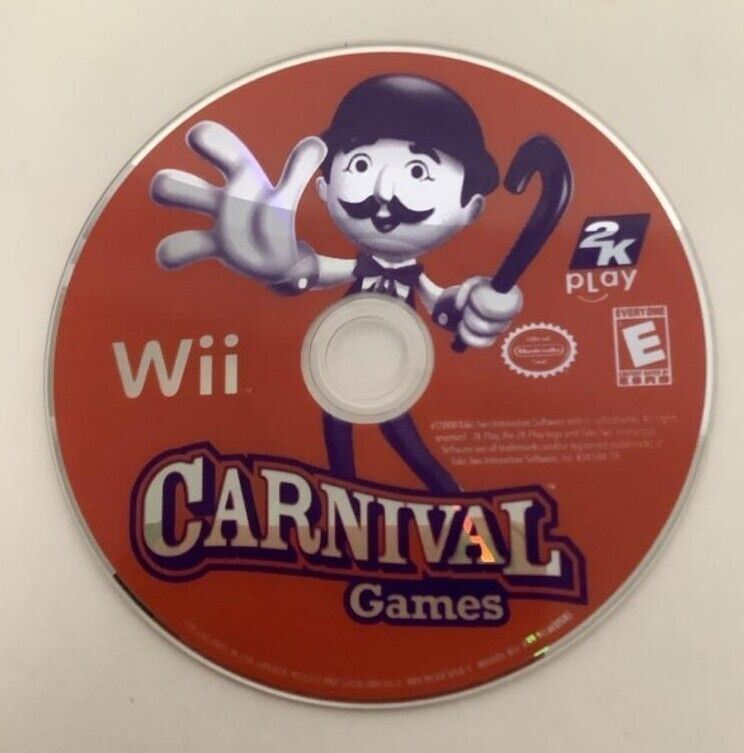 Carnival Games Nintendo Wii 2007 Video Game DISC ONLY family games strategy [Used/Refurbished]