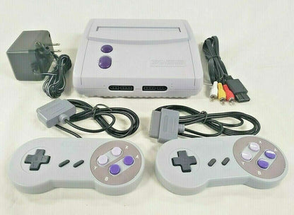 90s Super Nintendo Entertainment System MINI SNES Jr Console SNS-101 Game Bundle