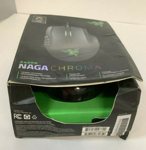 NEW Razer Naga Chroma RZ01-01610100 BLACK Ergonomic MMO Gaming Mouse