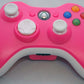 Official Microsoft XBox 360 PINK/White Wireless Controller game gaming hand oem