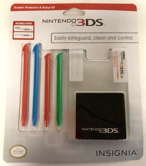 NEW Official 2-Screen Protector & Stylus Kit for Nintendo 3DS XL Gaming Handheld