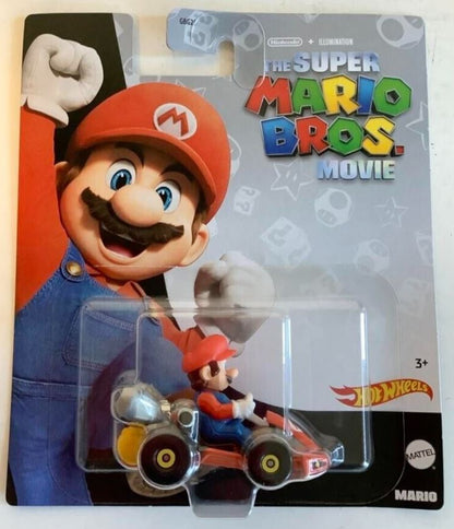 NEW Mattel HKD42 Hot Wheels Super Mario Bros. Movie MARIO Standard Kart 1:64 Car