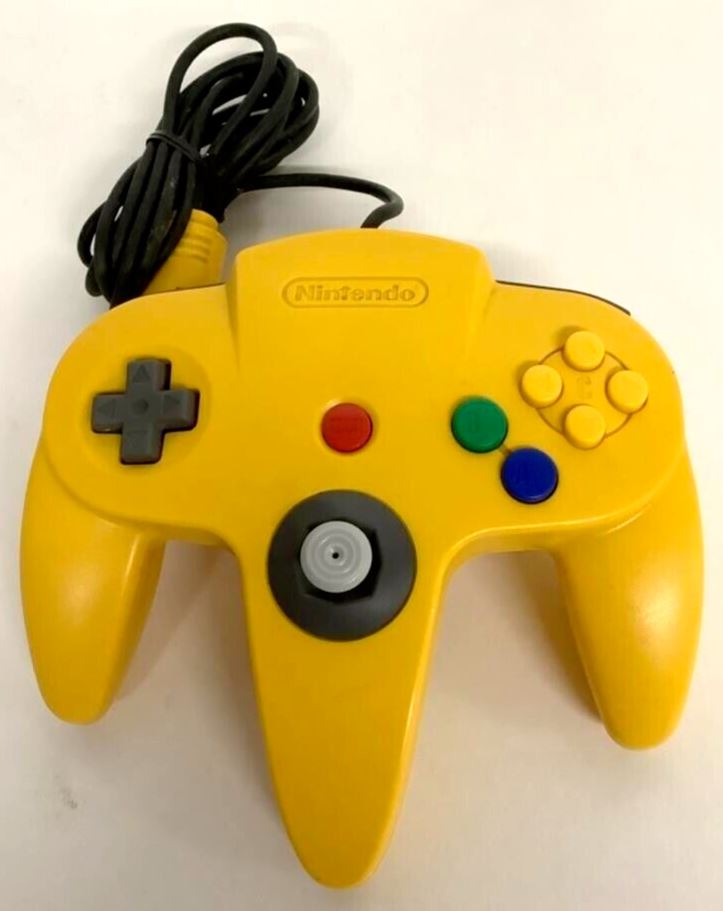 OEM Nintendo 64 Wired YELLOW Gamepad Gaming Controller N64 NUS-005 Genuine