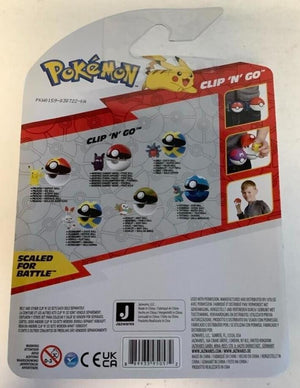 NEW Jazwares PKW0159 Pokemon Clip 'N' Go PIKACHU & REPEAT BALL Battle Figure