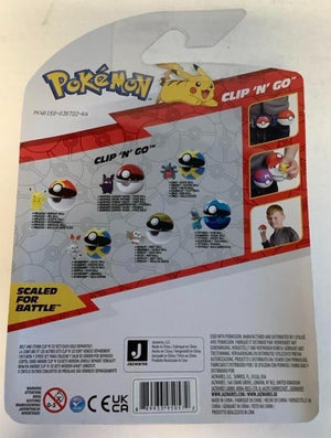 NEW Jazwares PKW0158 Pokemon Clip 'N' Go MORPEKO Hangry Mode & POKE BALL Figure