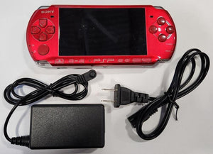 Sony PSP RED Portable Handheld Video Game Console System PSP-3000 gaming