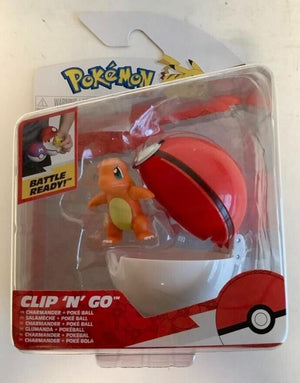 NEW Jazwares PKW3141 Pokemon Clip 'N' Go CHARMANDER & POKE BALL Battle Figure
