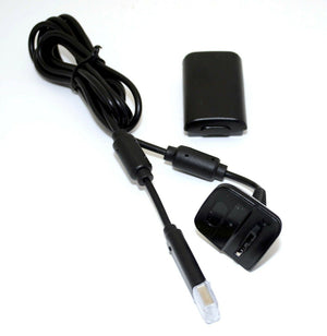 NEW Play & Charge Kit WHITE for Xbox 360 Game Hand Controller Battery+USB Cable