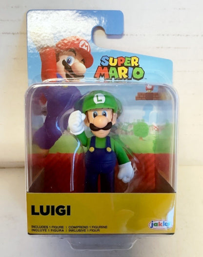 NEW Jakks Pacific World of Nintendo Super Mario 2.5" Standing LUIGI Mini-Figure