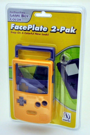 NEW Game Boy Color FacePlate 2-Pack ORANGE & PURPLE Fun Snap On Style P-24632GSM