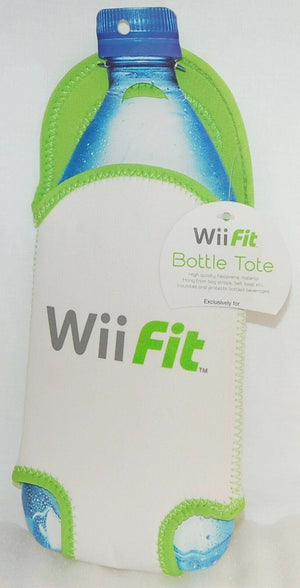Official Nintendo Wii Fit WHITE Fitness Bottle Tote Neoprene Beverage Insulation