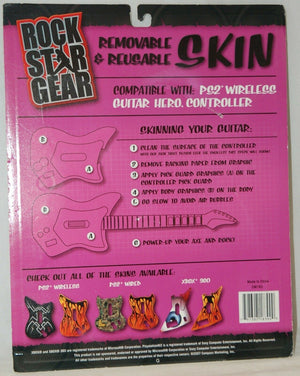 NEW Rock Star Gear Reusable PS2 SPIKES Style Guitar Hero Controller Skin CM183