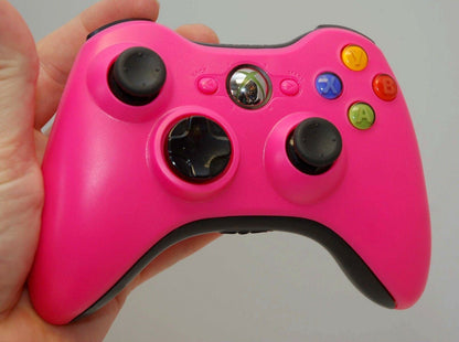 Official Microsoft XBox 360 PINK/Black Wireless Controller game gaming hand oem