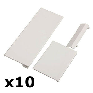 10-PACK 3-pc NEW WHITE Replacement Slot Cover Lid Set for Nintendo Wii Console