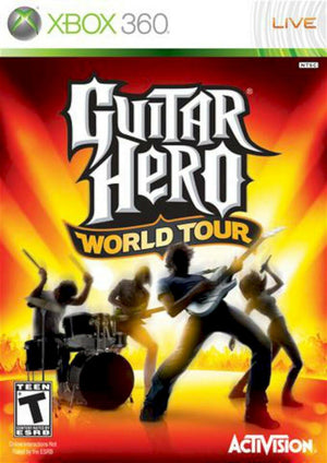 Xbox 360 GUITAR HERO WORLD TOUR Guitar Kit Bundle Set w/game disc microsoft [Used/Refurbished]