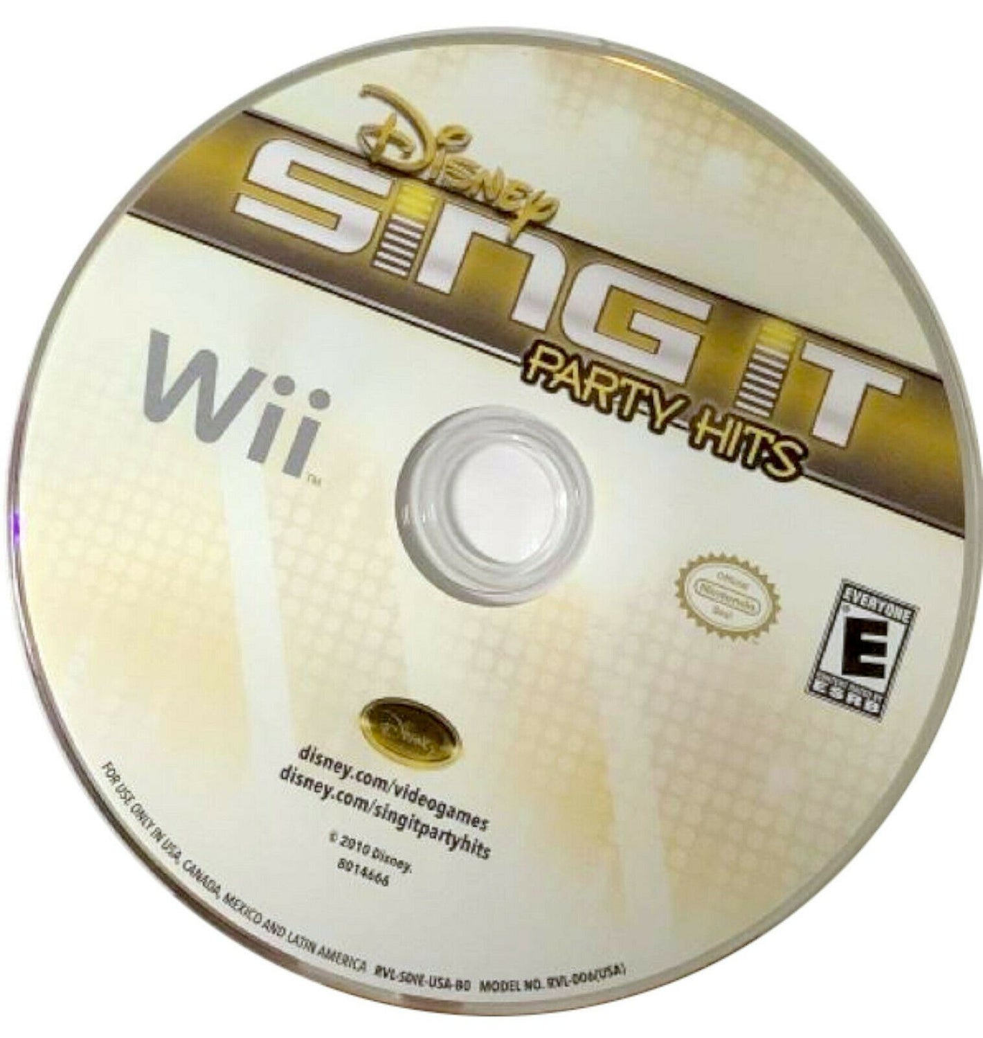 Disney Sing It: Party Hits Nintendo Wii Video Game DISC ONLY karaoke music