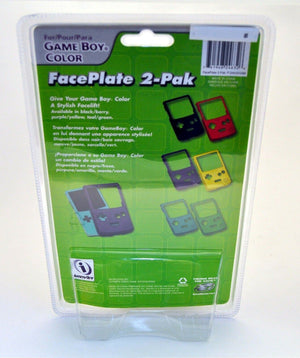 NEW Game Boy Color FacePlate 2-Pack GREEN & BLUE Snap On A Fun Colorful New Look