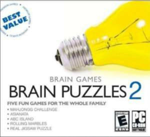 Brain Games Brain Puzzles 2 II PC Computer Video 5-Game Set Jigsaw Marbles Mahjo [Used/Refurbished]