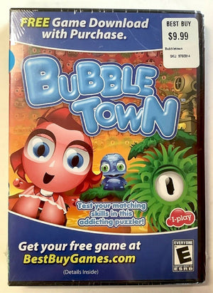 NEW Bubble Town PC Windows 10 8 7 XP Computer Video Game puzzle arcade bobble