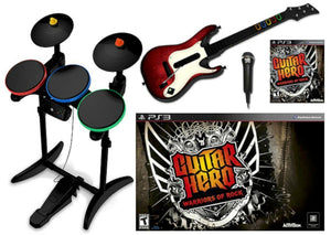 PS3 Guitar Hero WARRIORS OF ROCK Super Bundle Band Set Game kit GH PlayStation-3 [Pre-Owned/Refurbished]