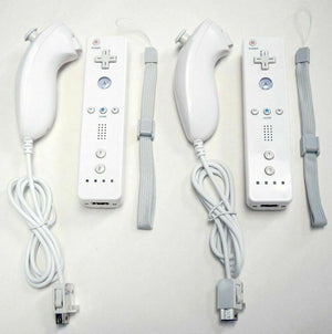 NEW 2-Pack REMOTE & NUNCHUK Controller Set WHITE for Nintendo Wii Wii U gaming