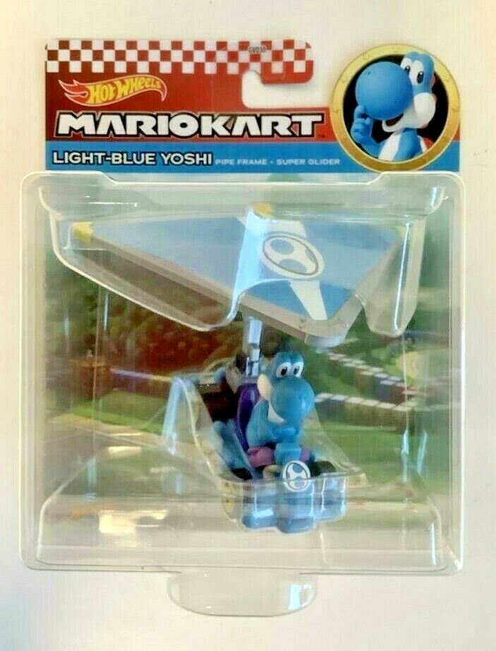 NEW Mattel HDB44 Hot Wheels Mario 1:64 BLUE YOSHI Pipe Frame + Super Glider