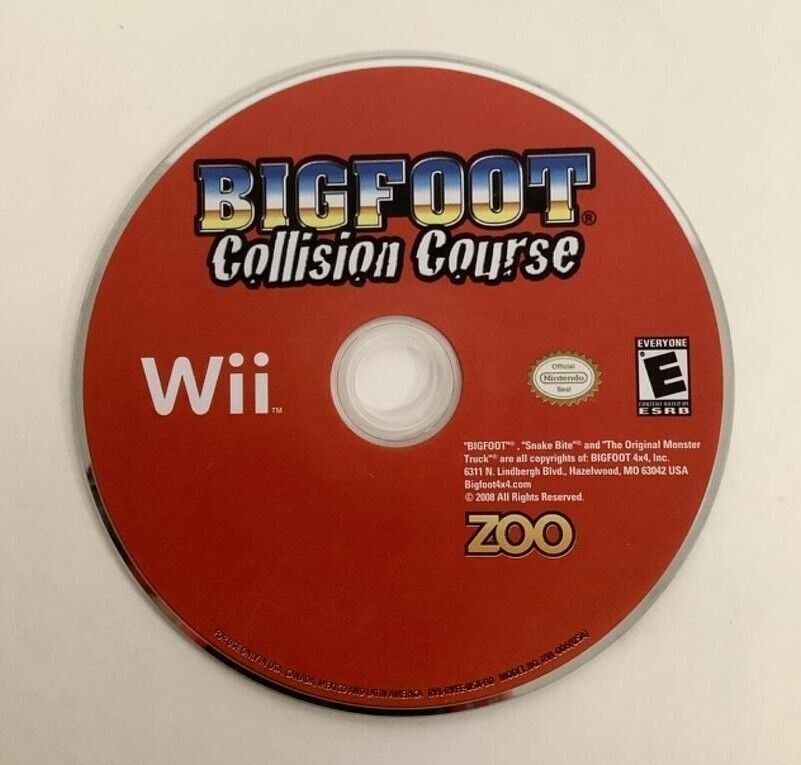 Bigfoot: Collision Course Nintendo Wii 2008 Video Game DISC ONLY truck racing [Pre-Owned/Refurbished]