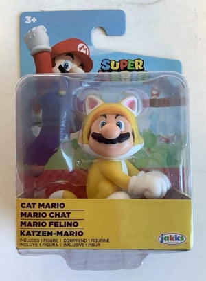 NEW Jakks Pacific 91424 World of Nintendo 2.5" Super Mario CAT MARIO Mini-Figure