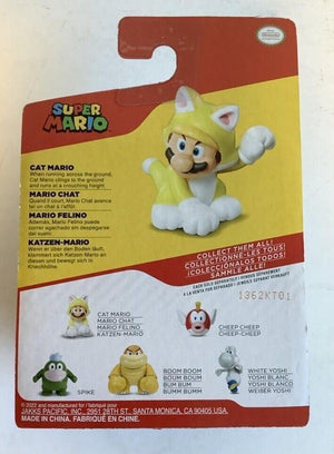 NEW Jakks Pacific 91424 World of Nintendo 2.5" Super Mario CAT MARIO Mini-Figure