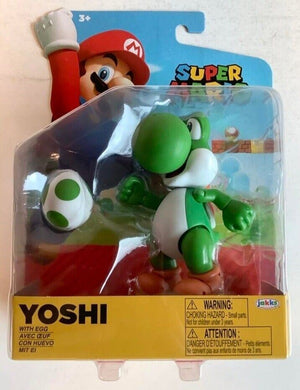 NEW Jakks Pacific 41541 World of Nintendo 4" GREEN YOSHI WITH EGG Action Figure