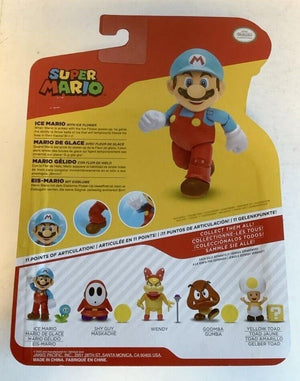 NEW Jakks Pacific 41544 World of Nintendo 4" Mario ICE MARIO W/ICE FLOWER Figure