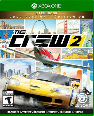 NEW The Crew 2 Gold Edition STEELBOOK Microsoft Xbox One Video Game French/Eng