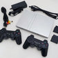 2 CONTROLLERS Sony PS2 PlayStation 2 Slim SILVER Game Console Bundle System