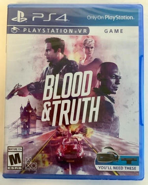 NEW Blood & Truth Sony PlayStation 4 PS4 PSVR 2019 Video Game PlayStation vr