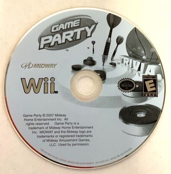 Nintendo Wii Game Party Video Game - Darts Table Hockey Shuffle Board & Trivia [Used/Refurbished]