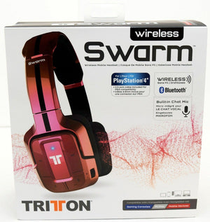 NEW Mad Catz Tritton Wireless Swarm Headset Bluetooth PS3/PC iOS Android RED/PINK