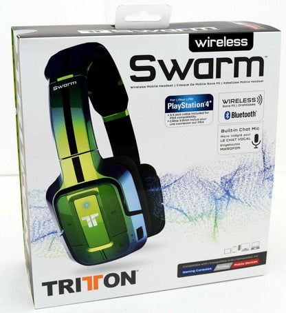 NEW Mad Catz Tritton Wireless Swarm Headset Bluetooth PS3/PC iOS Android GREEN